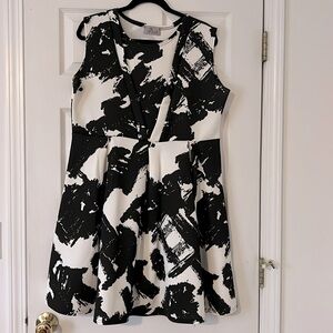ASOS Black and white scuba dress